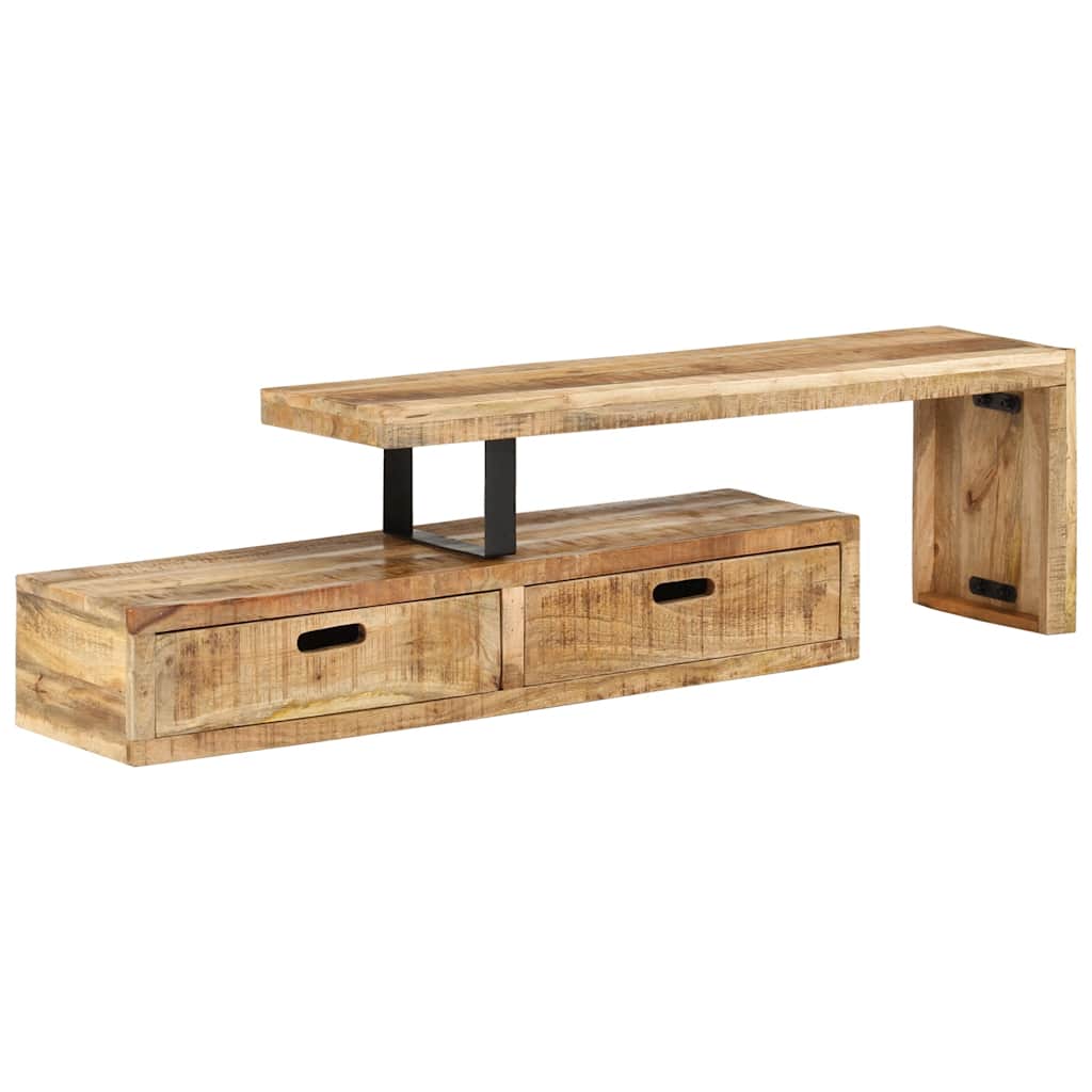 Meuble TV (118-200) x 30 x 40 cm en bois massif de manguier - XIOS