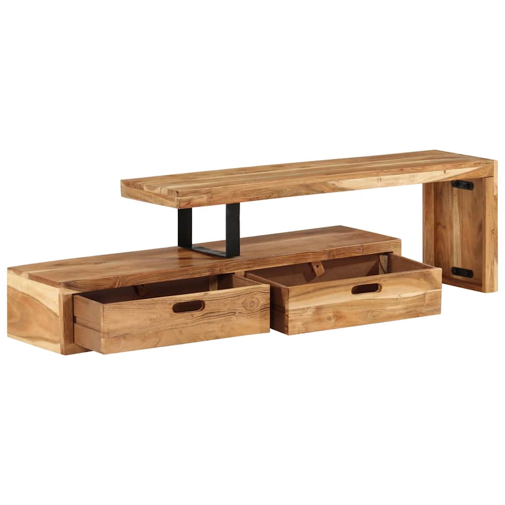 Meuble TV (118-200) x 30 x 40 cm Bois massif d'acacia - XIOS