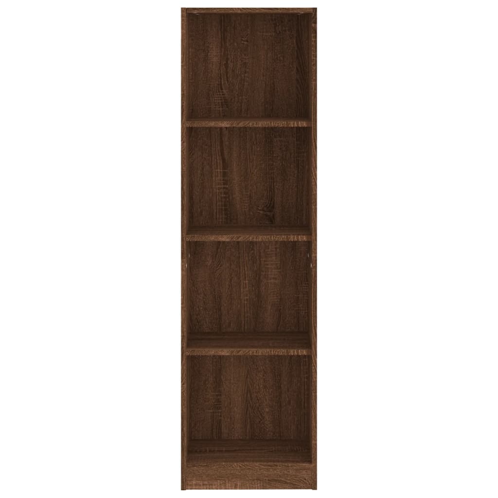 Bibliothèque 4 niveaux Chêne marron 40x24x143cm Bois ingénierie - XIOS