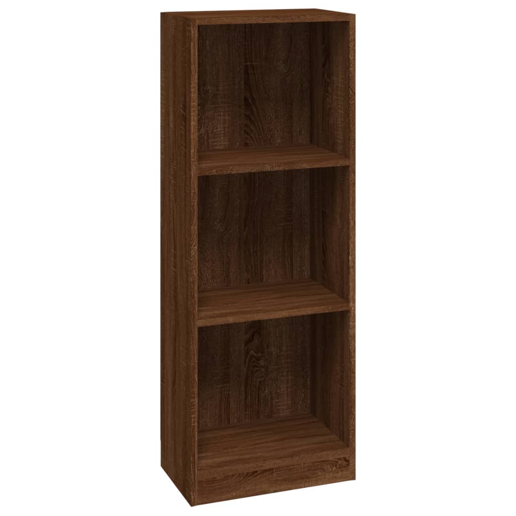 Bibliothèque 3 niveaux Chêne marron 40x24x109cm Bois ingénierie - XIOS