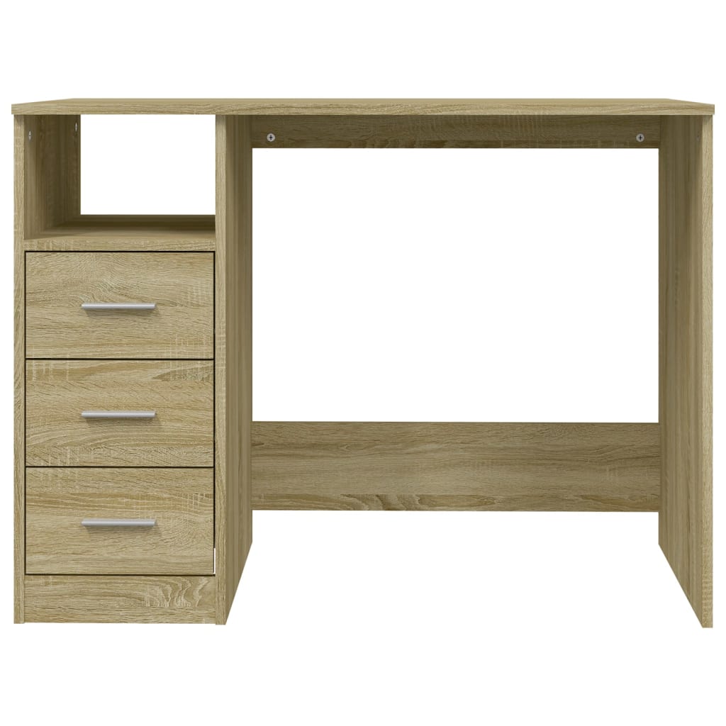 Bureau avec tiroirs Chêne sonoma 102x50x76 cm Bois d'ingénierie - XIOS