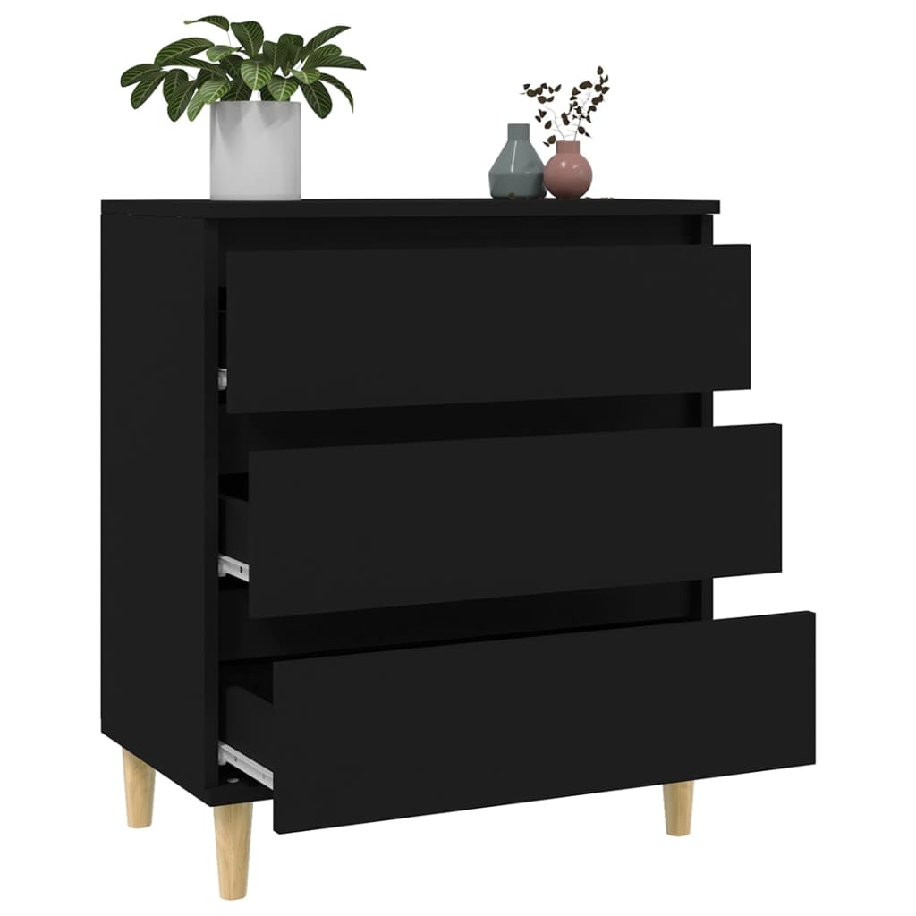 Buffet Noir 60x35x70 cm Bois d'ingénierie - XIOS