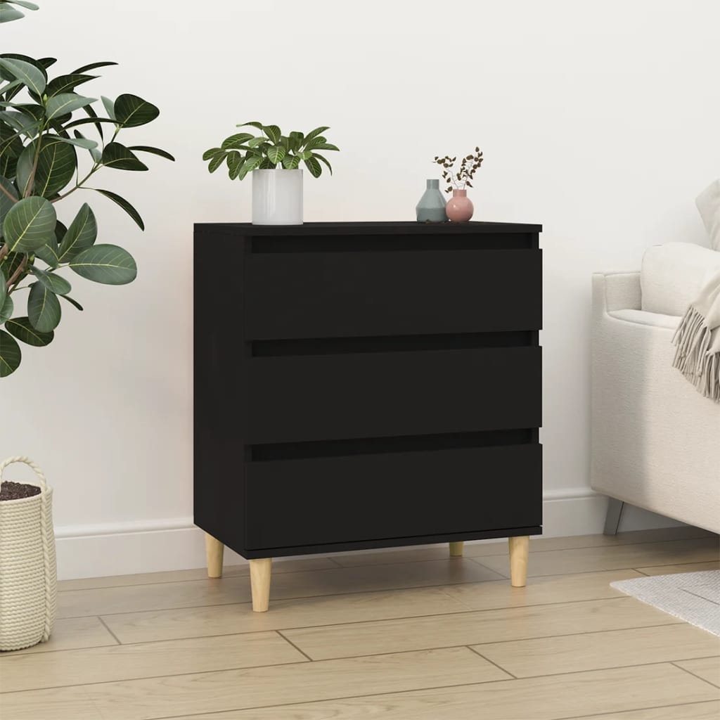 Buffet Noir 60x35x70 cm Bois d'ingénierie - XIOS