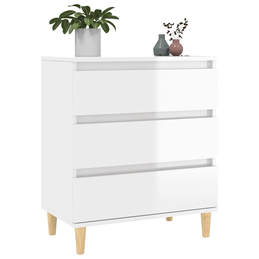 Buffet Blanc brillant 60x35x70 cm Bois d'ingénierie - XIOS