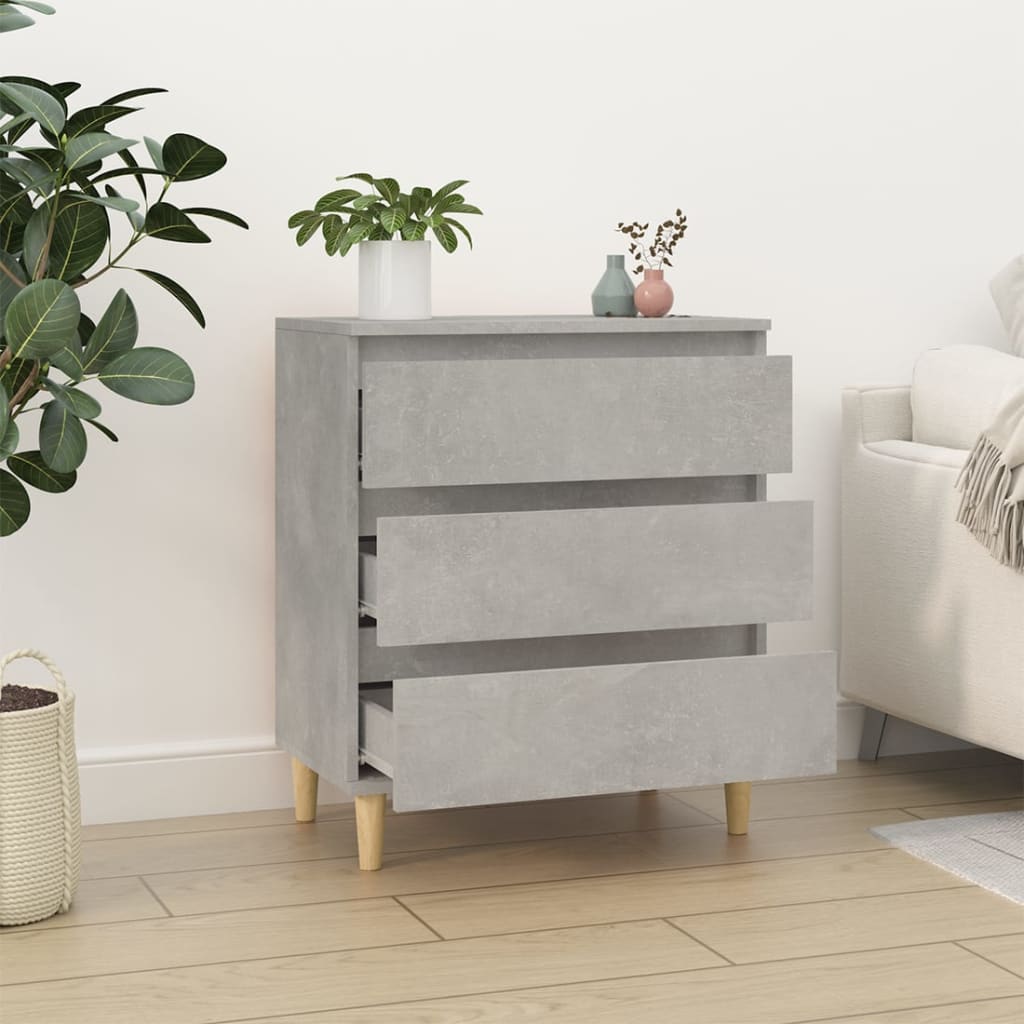 Buffet Gris béton 60x35x70 cm Bois d'ingénierie - XIOS