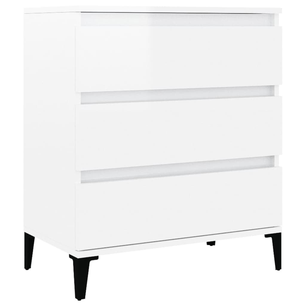 Buffet Blanc brillant 60x35x70 cm Bois d'ingénierie - XIOS