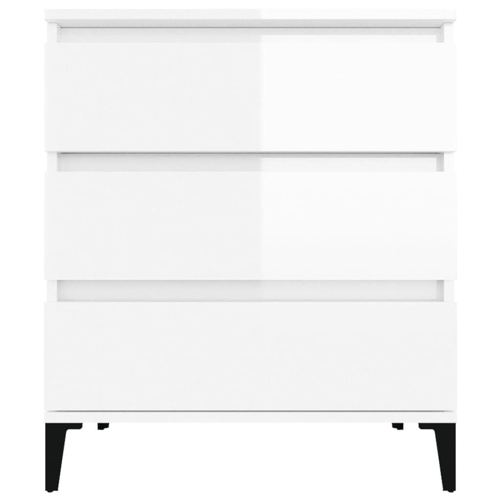 Buffet Blanc brillant 60x35x70 cm Bois d'ingénierie - XIOS