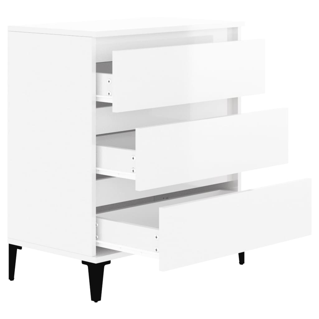 Buffet Blanc brillant 60x35x70 cm Bois d'ingénierie - XIOS