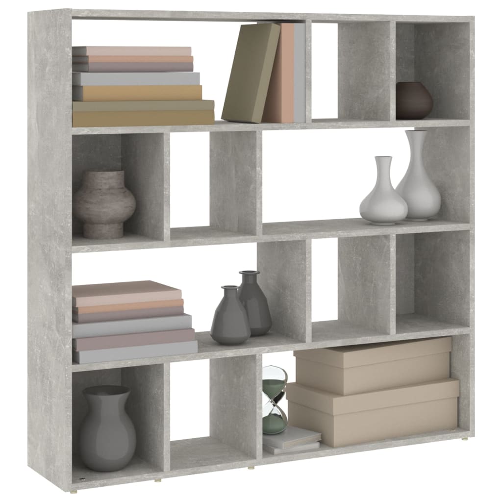 Bibliothèque/Séparateur de pièce Gris béton 105x24x102 cm - XIOS