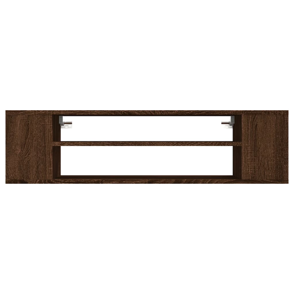 Armoire TV suspendue Chêne marron 100x30x26,5cm Bois Ingénierie - XIOS