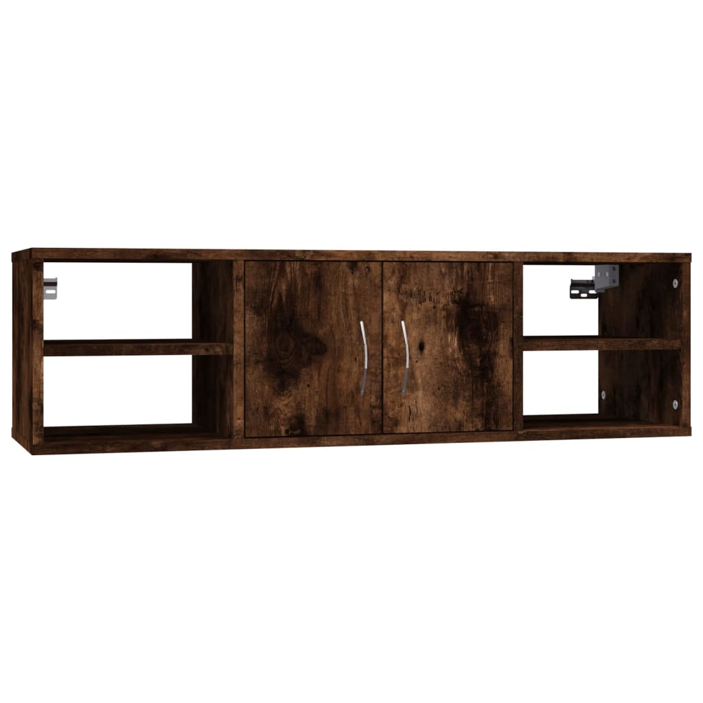 Étagère murale chêne fumé 102x30x29 cm bois d'ingénierie - XIOS