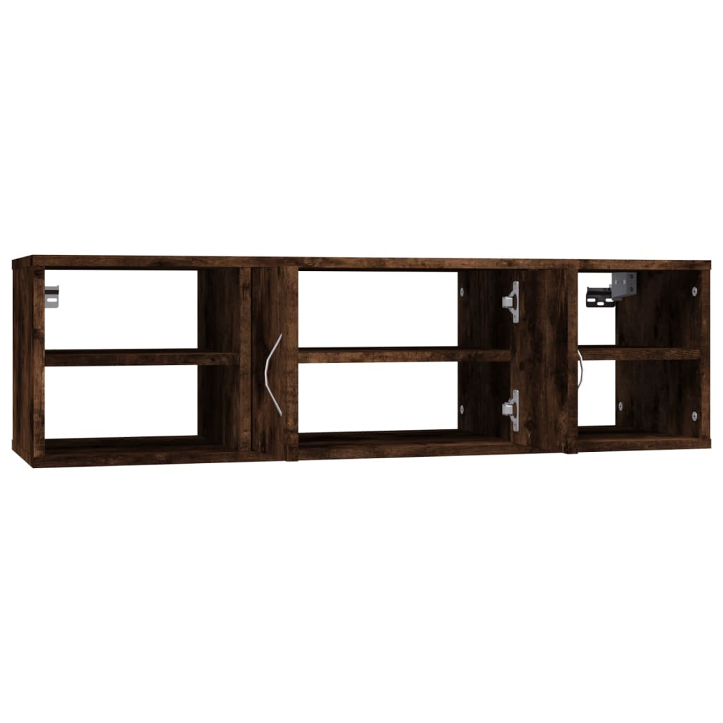 Étagère murale chêne fumé 102x30x29 cm bois d'ingénierie - XIOS