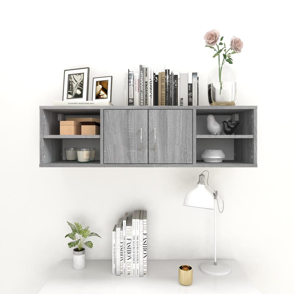 Étagère murale Sonoma gris 102x30x29 cm Bois ingénierie - XIOS