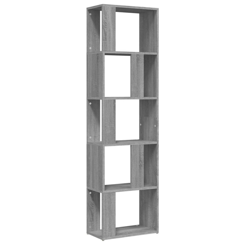 Bibliothèque Sonoma gris 45x24x160 cm Bois d'ingénierie - XIOS