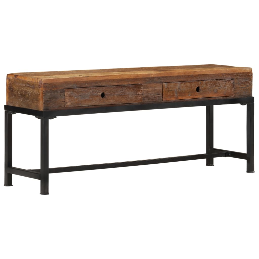 Meuble TV 110x30x46 cm bois massif de récupération - XIOS