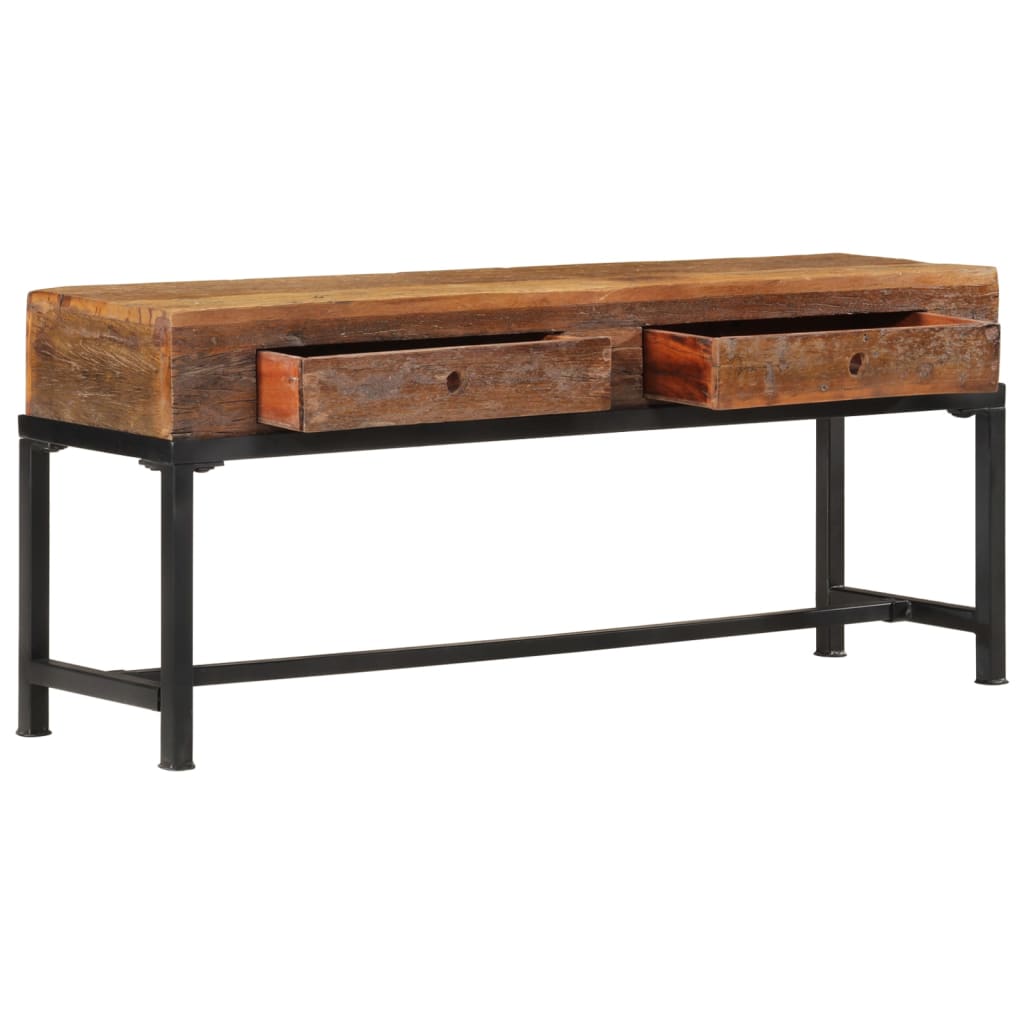 Meuble TV 110x30x46 cm bois massif de récupération - XIOS