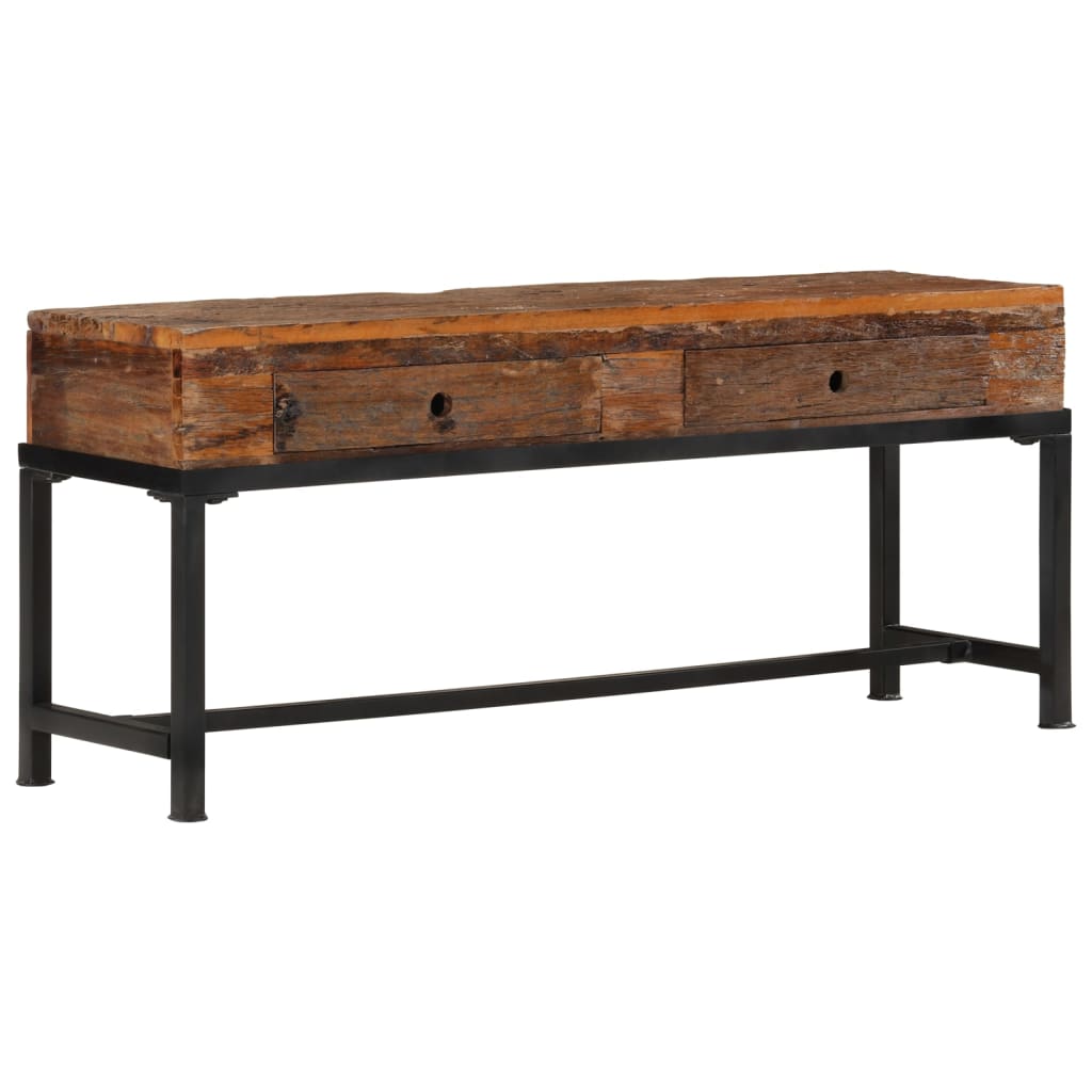 Meuble TV 110x30x46 cm bois massif de récupération - XIOS