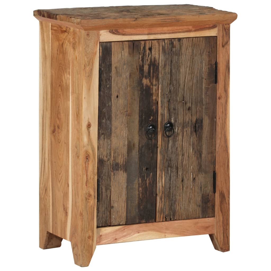 Buffet 55x33x75 cm bois massif d'acacia et bois de récupération - XIOS