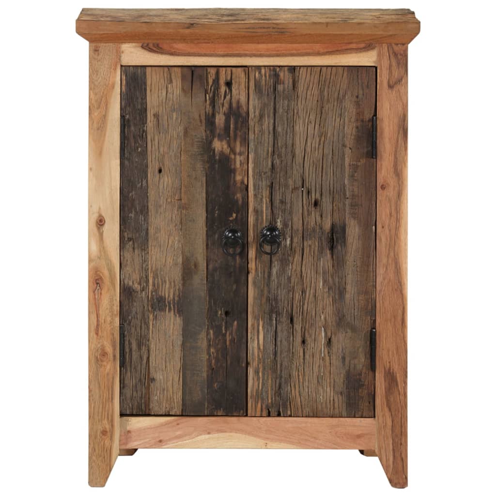 Buffet 55x33x75 cm bois massif d'acacia et bois de récupération - XIOS
