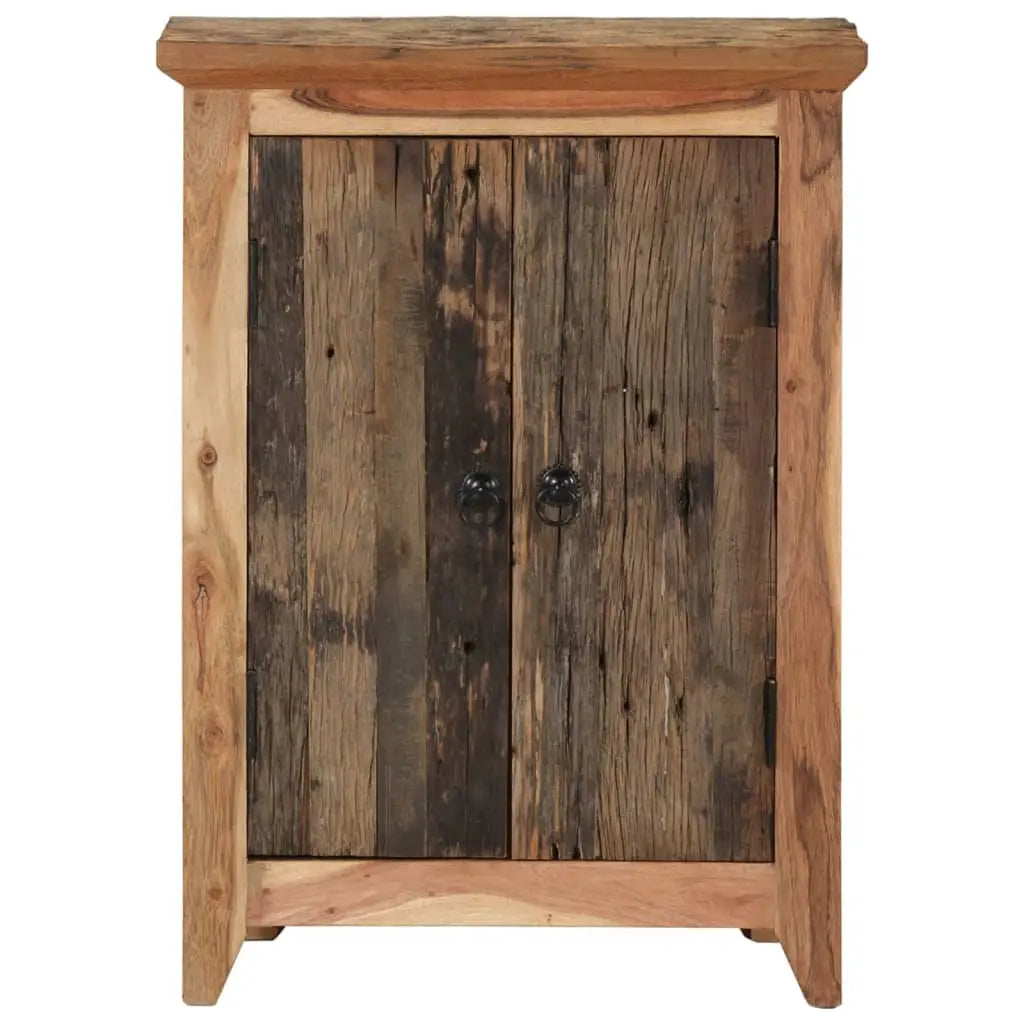 Buffet 55x33x75 cm bois massif d’acacia et bois de récupération - XIOS