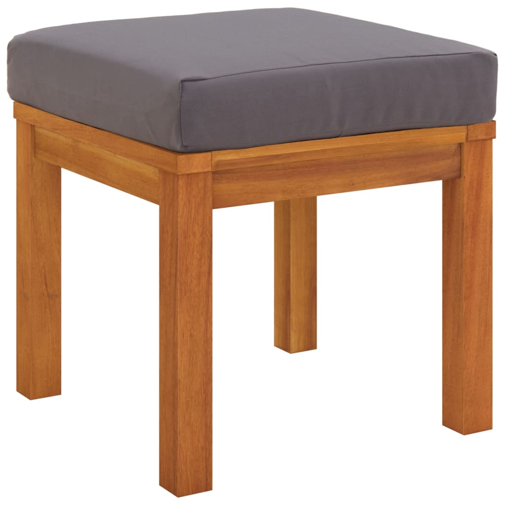 Ensemble à manger de jardin 3 pcs et coussins Acacia solide