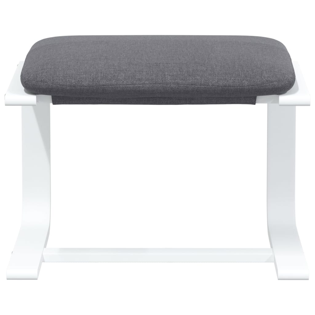 Chaise de relaxation avec repose-pied Gris foncé Tissu - XIOS