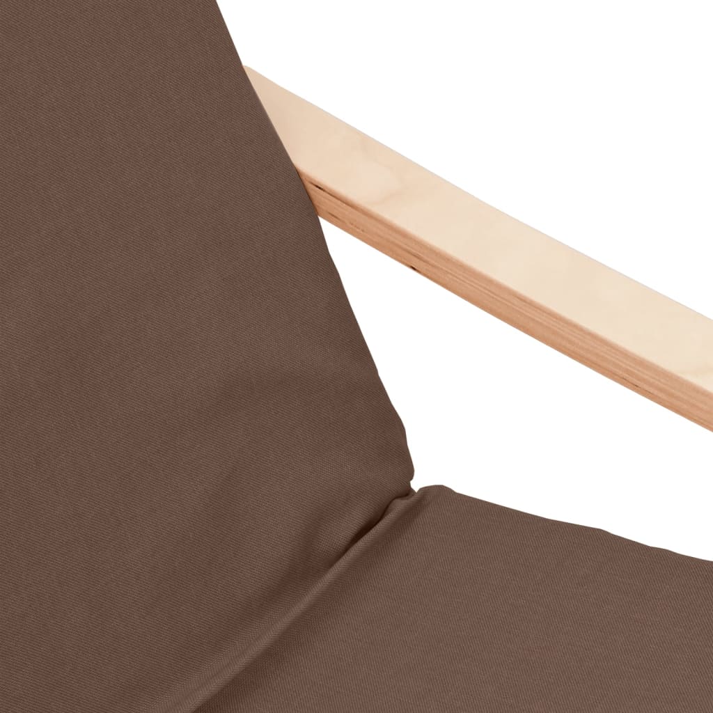 Chaise de relaxation avec repose-pied Marron foncé Tissu - XIOS