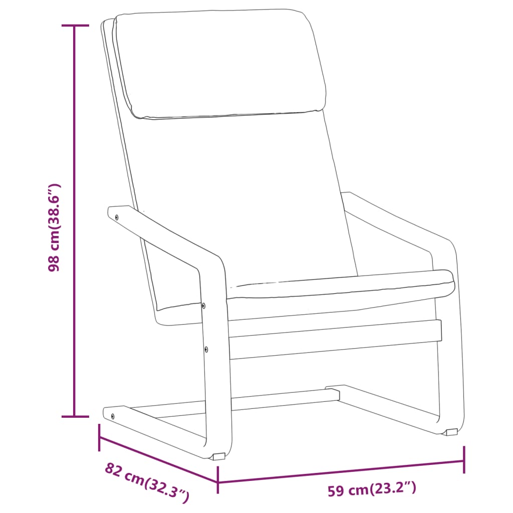 Chaise de relaxation avec repose-pied Marron foncé Tissu - XIOS