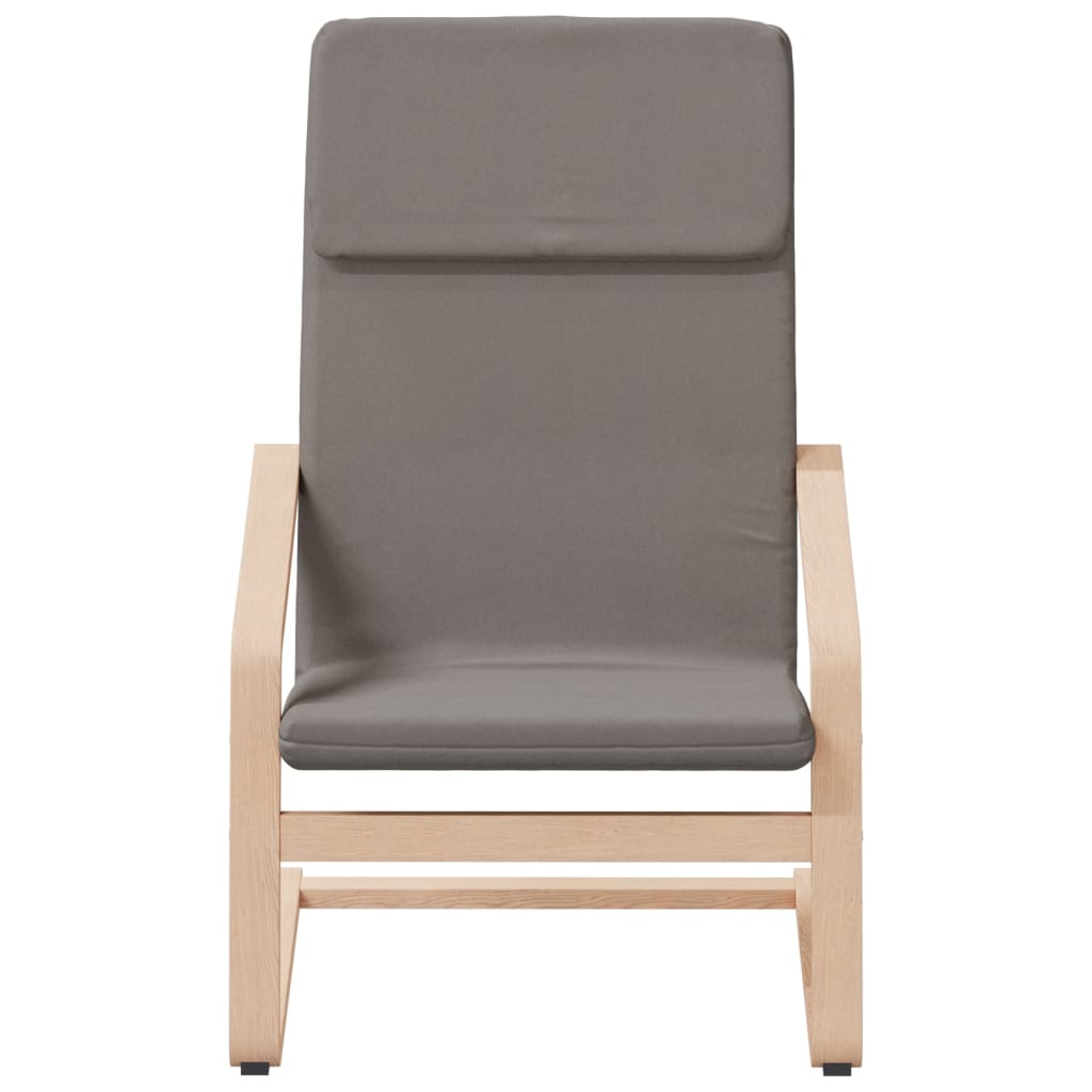 Chaise de relaxation avec repose-pied Taupe Tissu - XIOS