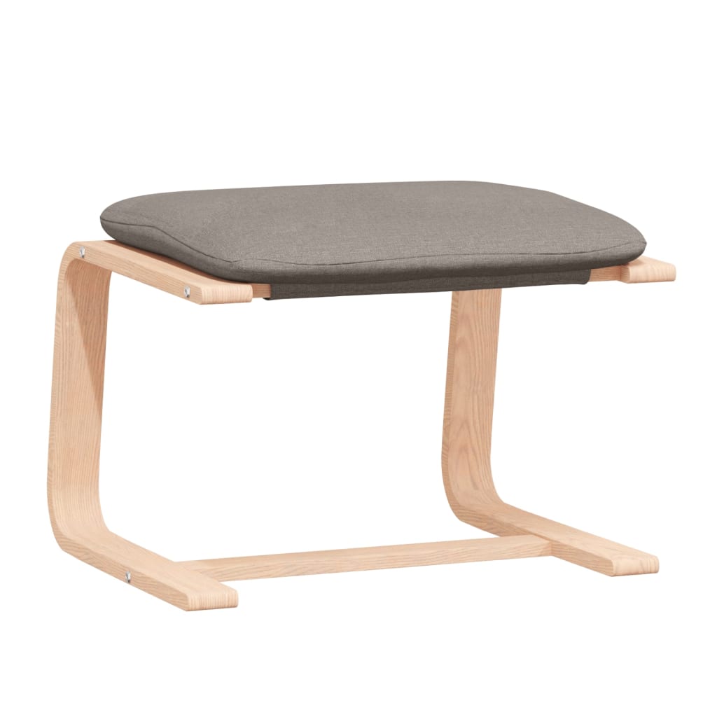 Chaise de relaxation avec repose-pied Taupe Tissu - XIOS