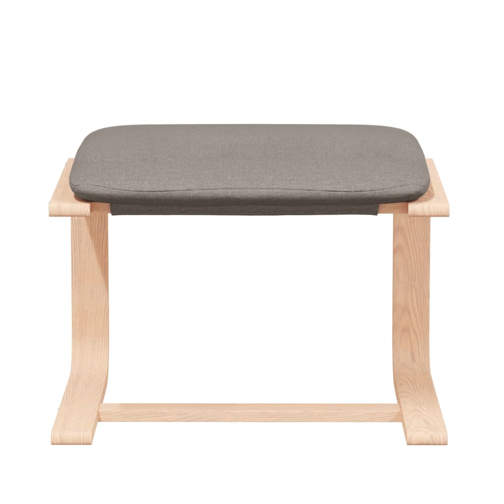 Chaise de relaxation avec repose-pied Taupe Tissu - XIOS