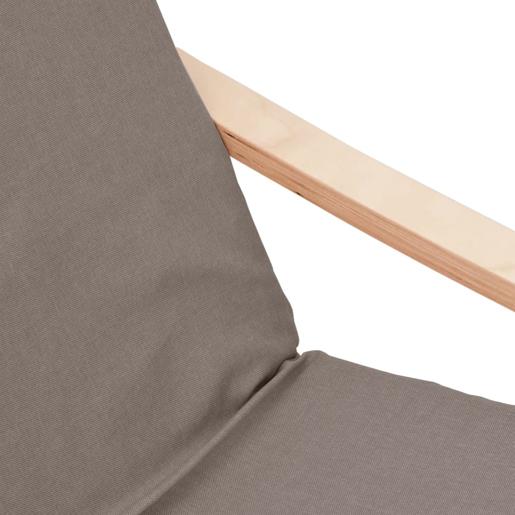 Chaise de relaxation avec repose-pied Taupe Tissu - XIOS