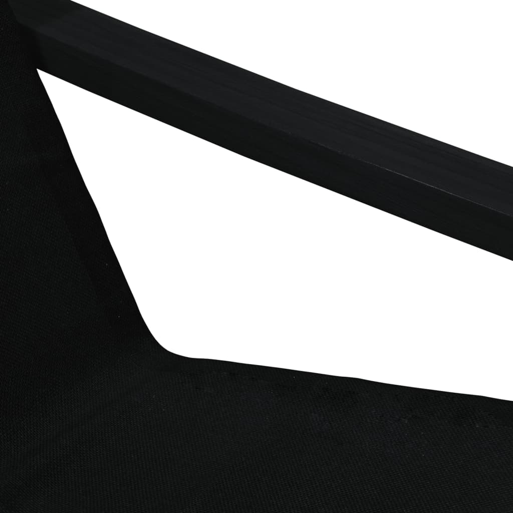 Chaise de relaxation avec repose-pied Noir Tissu - XIOS