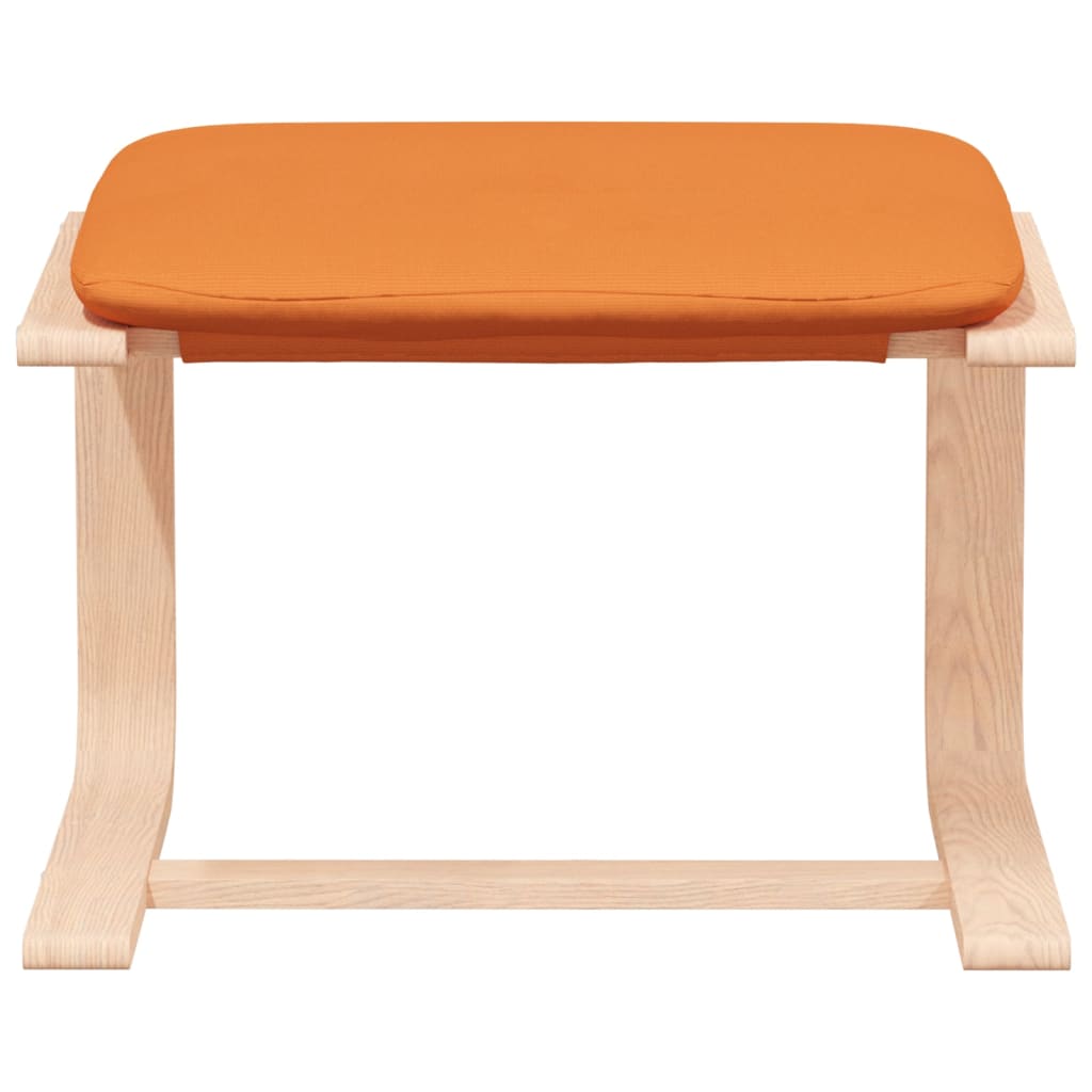 Chaise de relaxation avec repose-pied Jaune foncé Tissu - XIOS