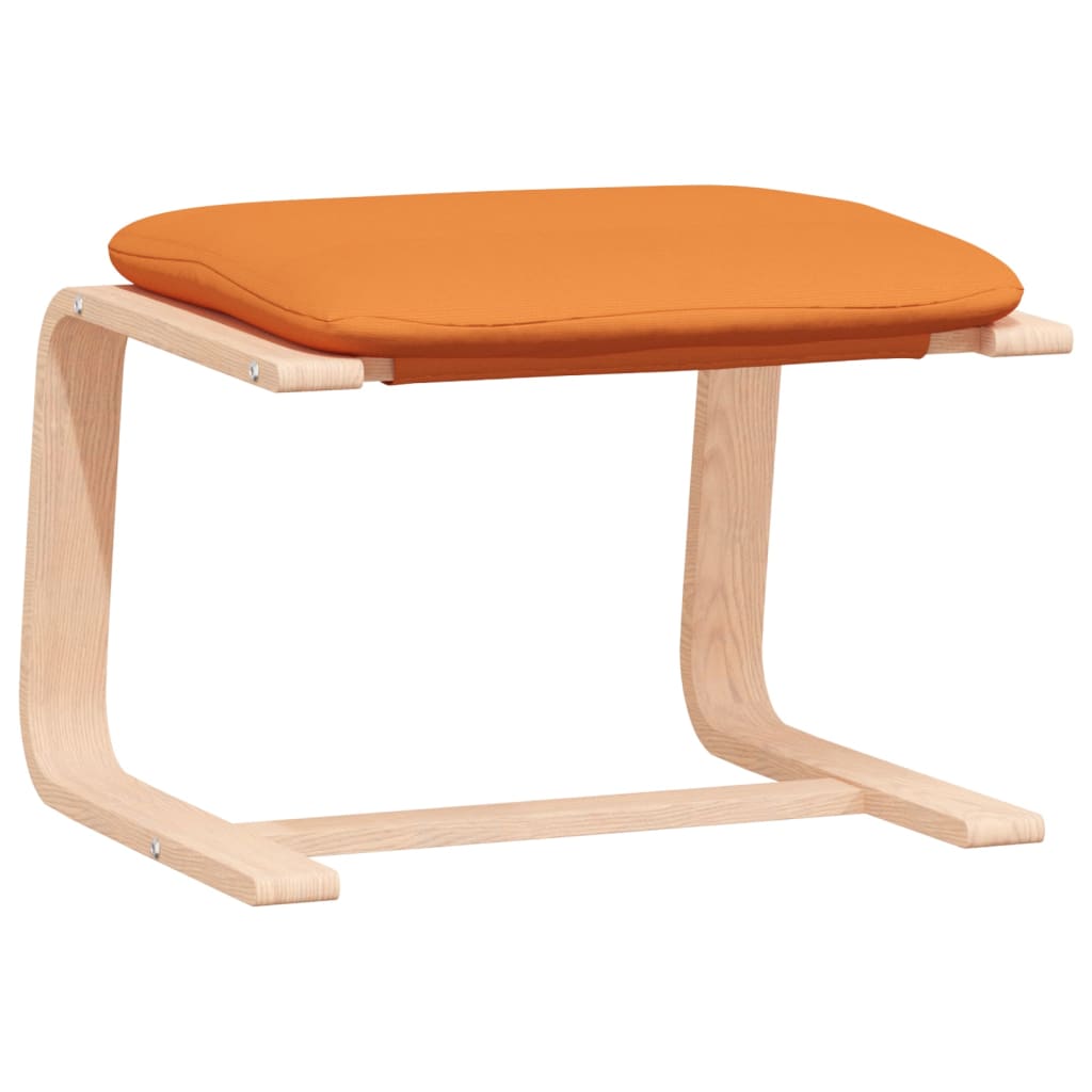 Chaise de relaxation avec repose-pied Jaune foncé Tissu - XIOS