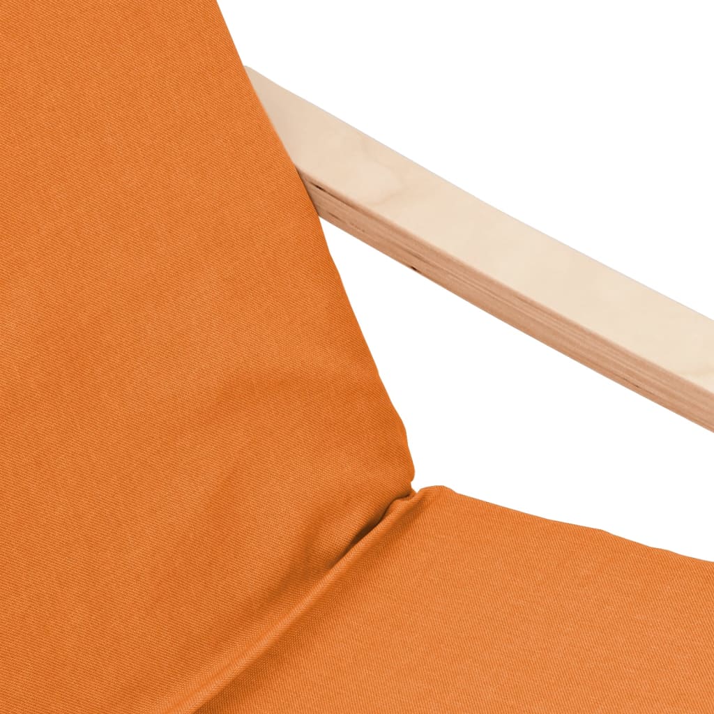 Chaise de relaxation avec repose-pied Jaune foncé Tissu - XIOS