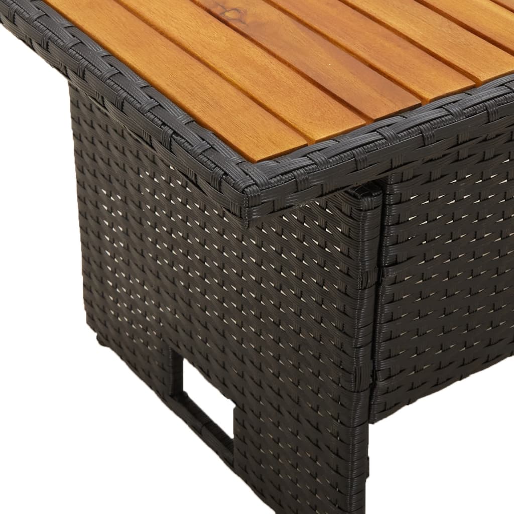 Salon de jardin 2 pcs avec coussins Noir Résine tressée - XIOS