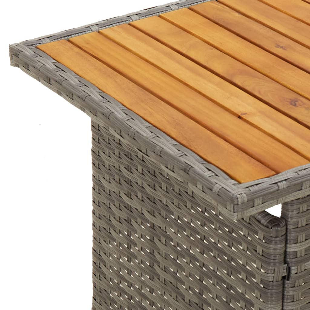Salon de jardin 2 pcs avec coussins Gris Résine tressée - XIOS