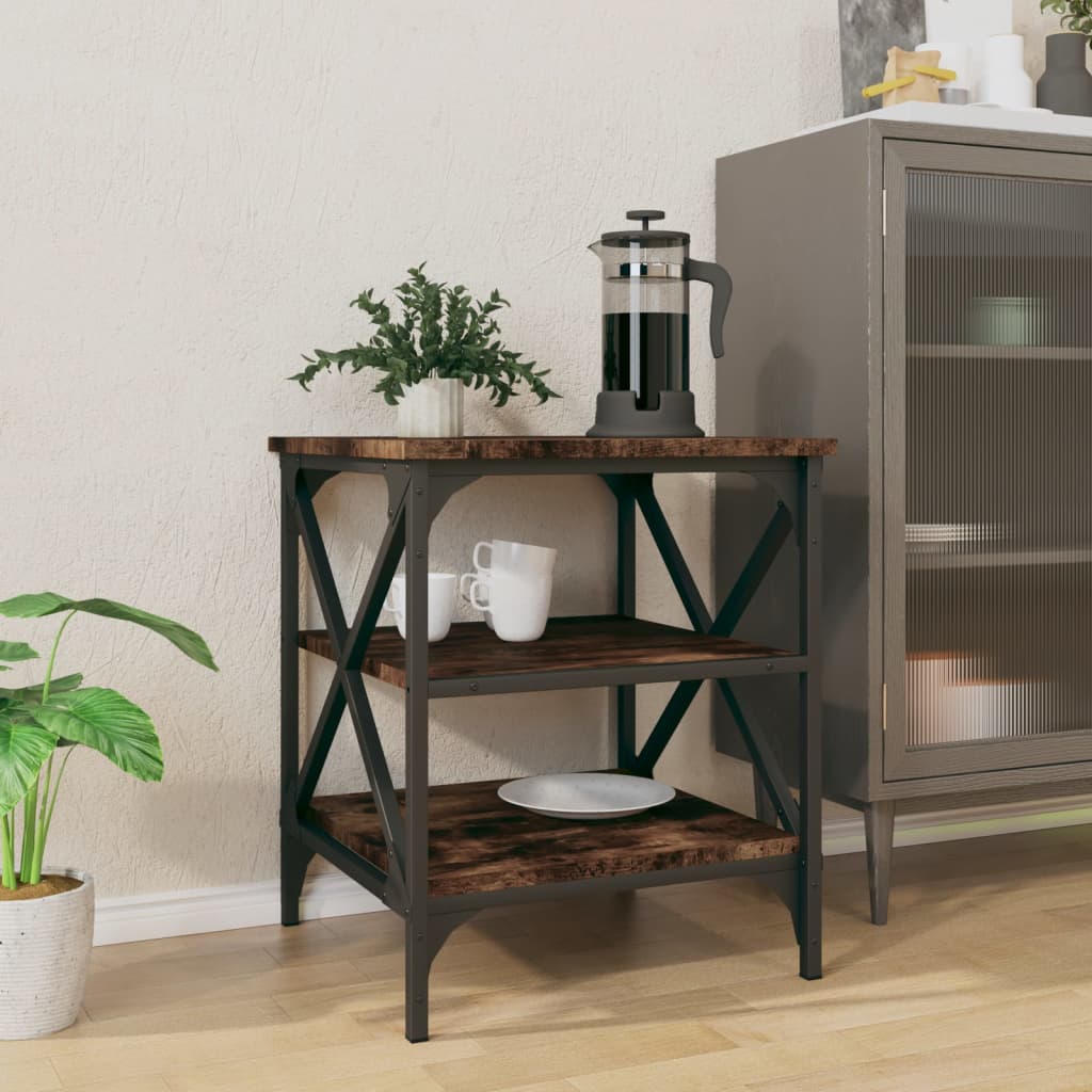 Table d'appoint Chêne fumé 40x42x50 cm Bois d'ingénierie - XIOS