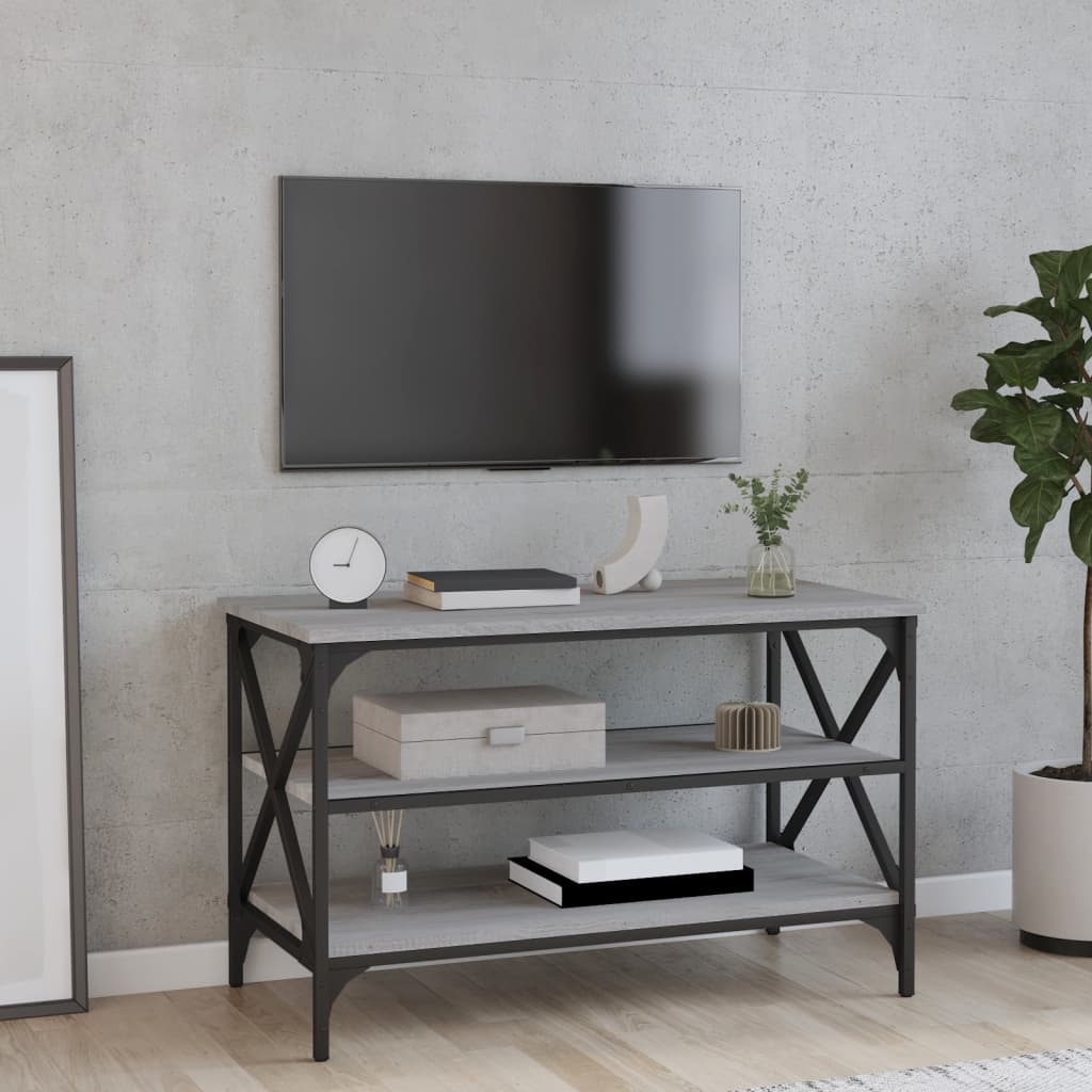 Meuble TV Sonoma gris 80x40x50 cm Bois d'ingénierie - XIOS