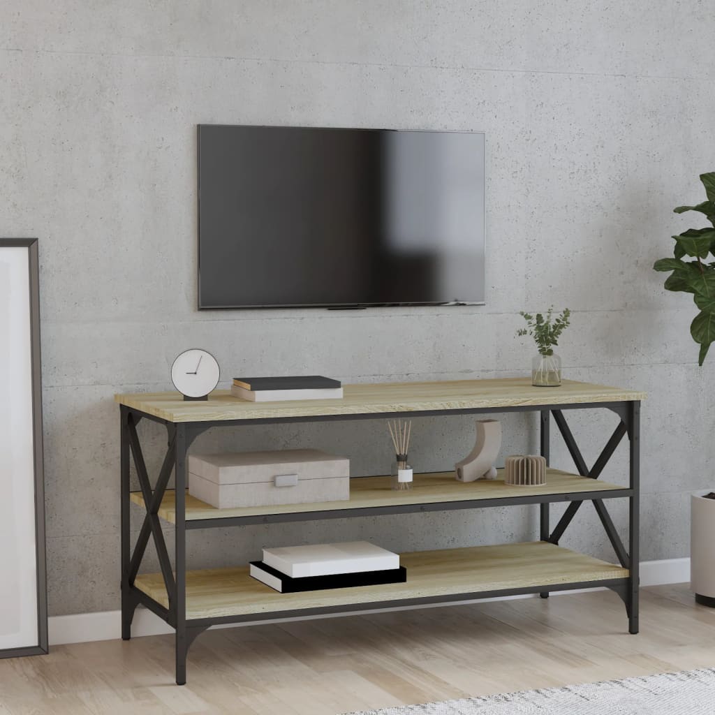Meuble TV Chêne sonoma 100x40x50 cm Bois d'ingénierie - XIOS