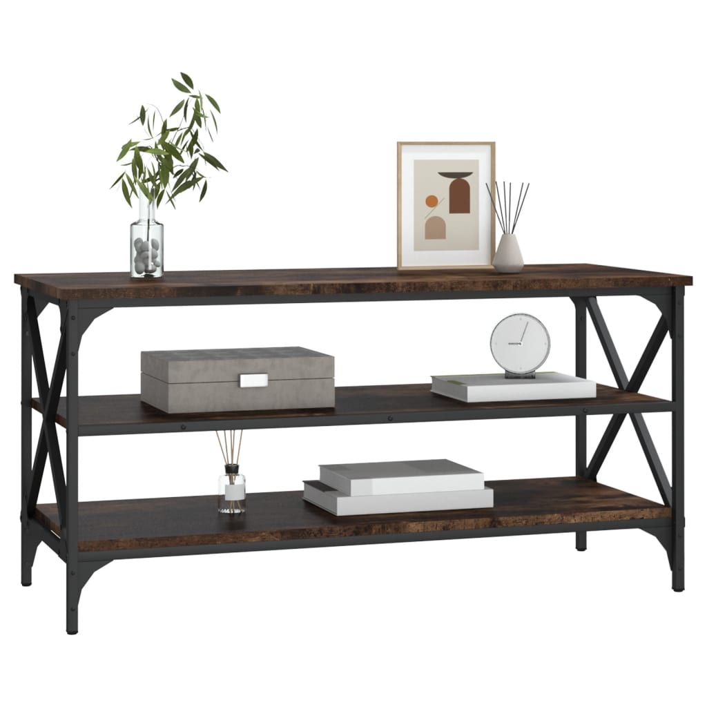 Meuble TV Chêne fumé 100x40x50 cm Bois d'ingénierie - XIOS