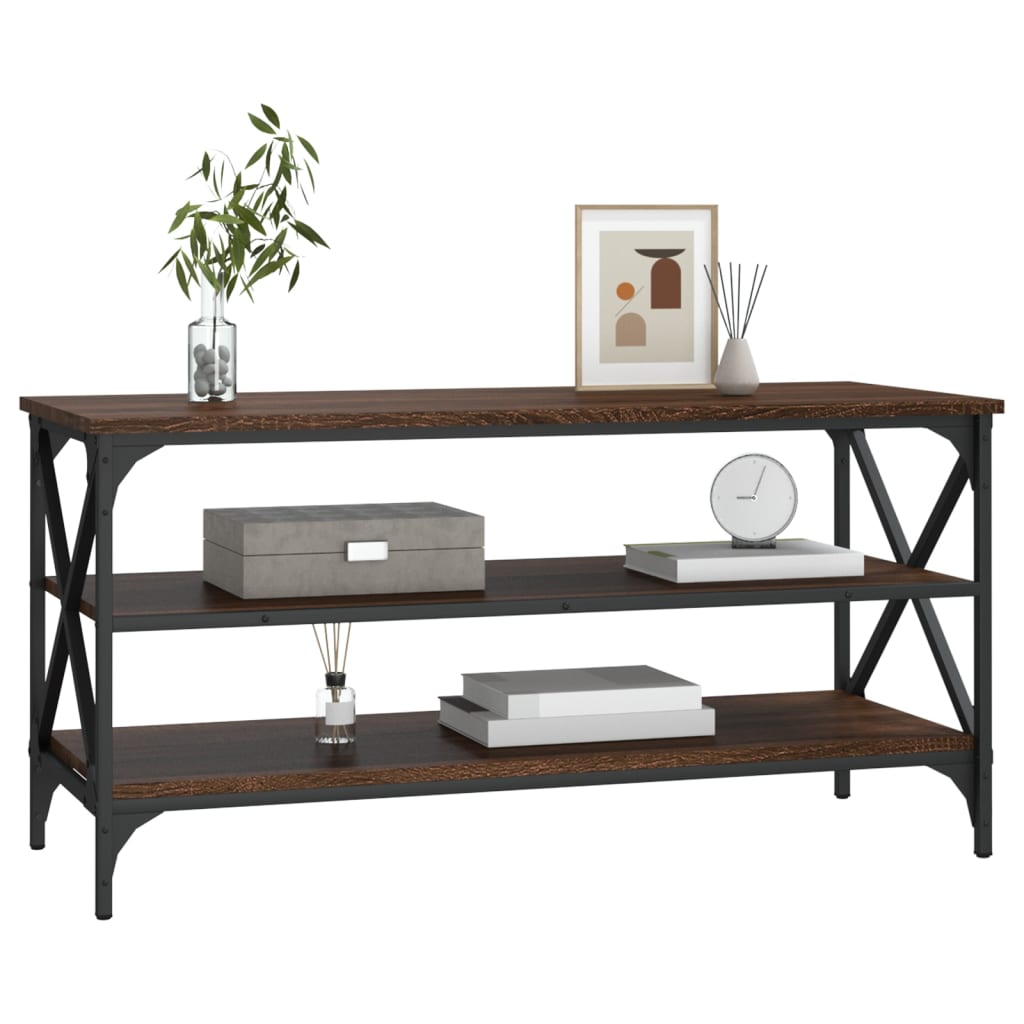 Meuble TV Chêne marron 100x40x50 cm Bois d'ingénierie - XIOS