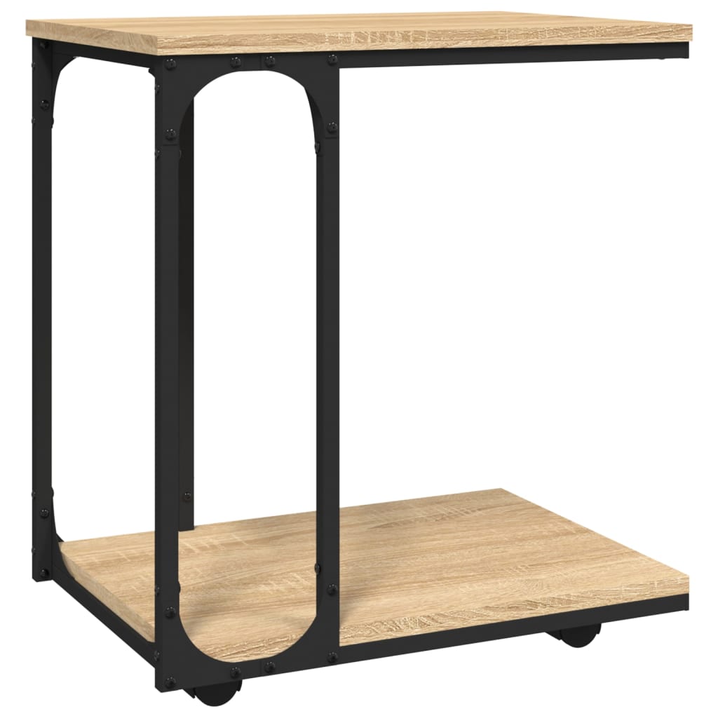 Table d'appoint à roues Chêne sonoma 50x35x55,5 cm - XIOS