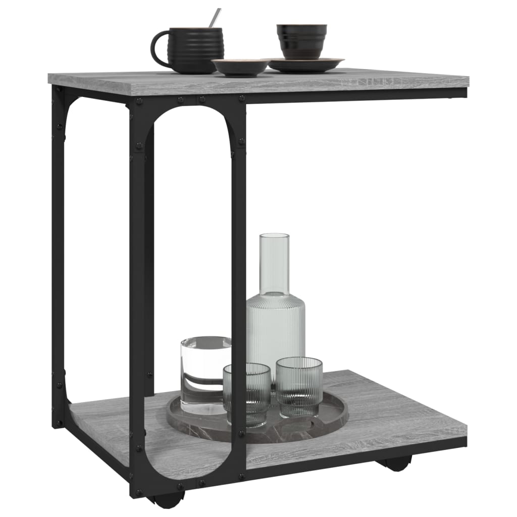 Table d'appoint à roues Sonoma gris 50x35x55,5 cm - XIOS