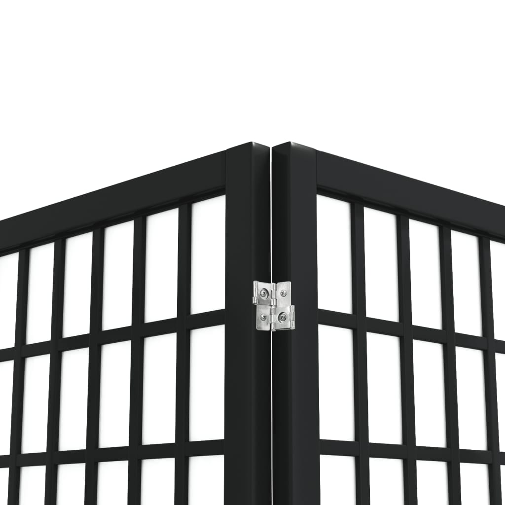 Cloison de séparation pliable 4 panneaux 160x170 cm Noir - XIOS