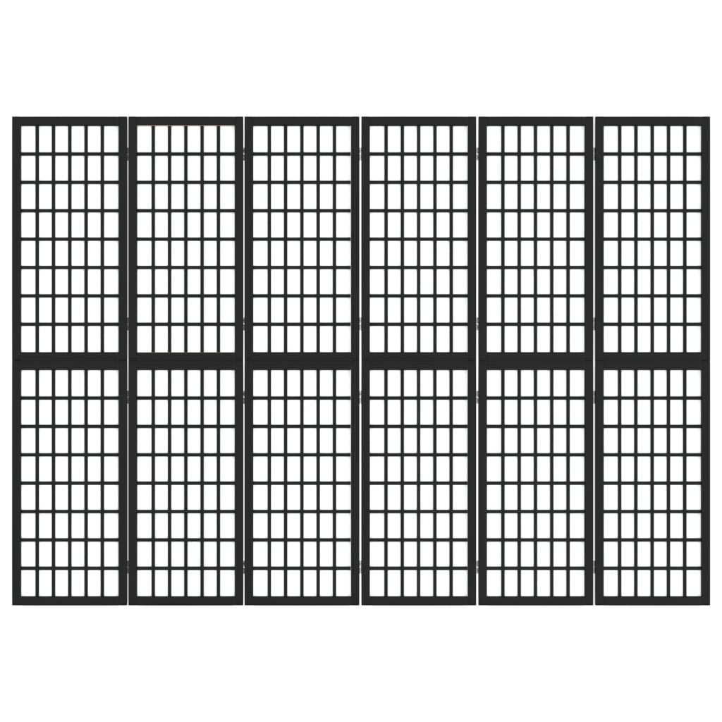 Cloison de séparation pliable 6 panneaux 240x170 cm Noir - XIOS