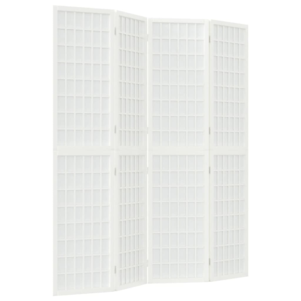 Cloison de séparation pliable 4 panneaux 160x170 cm Blanc - XIOS