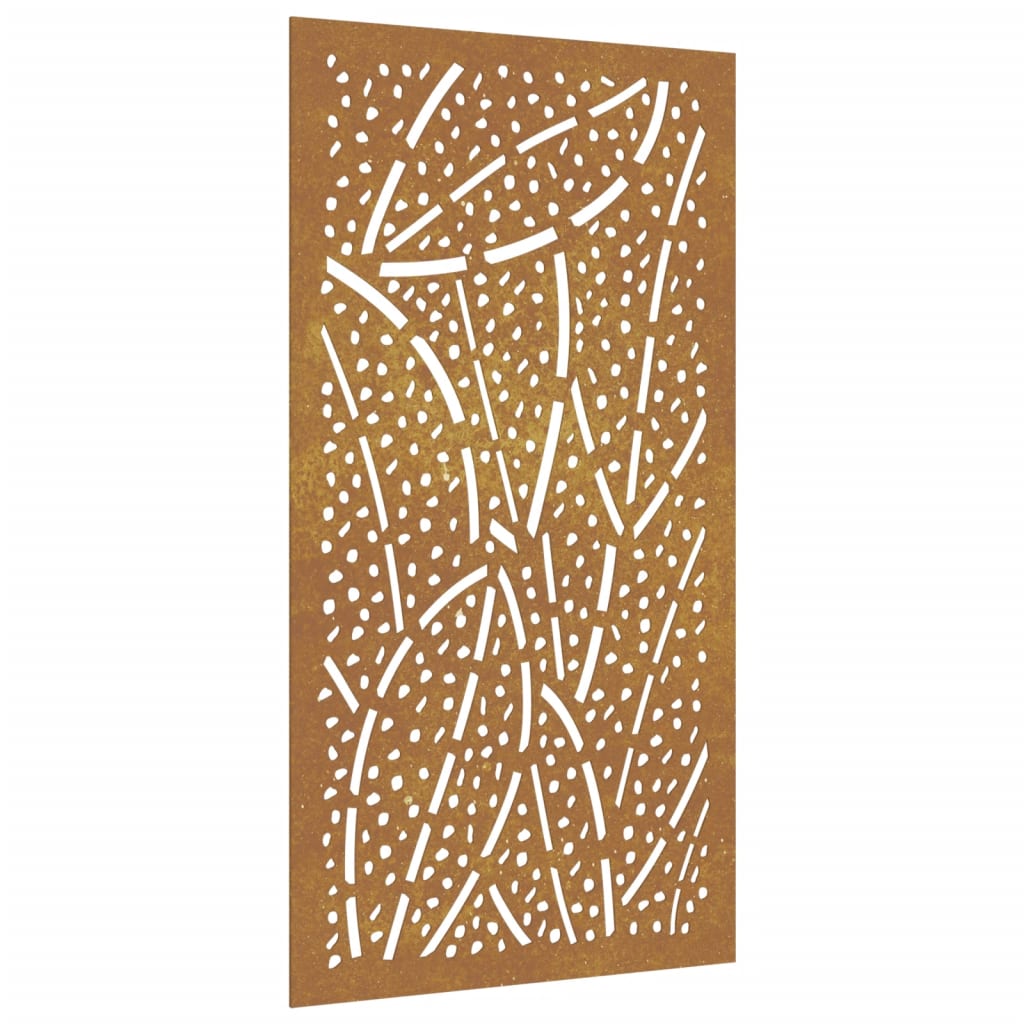 Décoration murale jardin 105x55 cm acier corten design feuille - XIOS