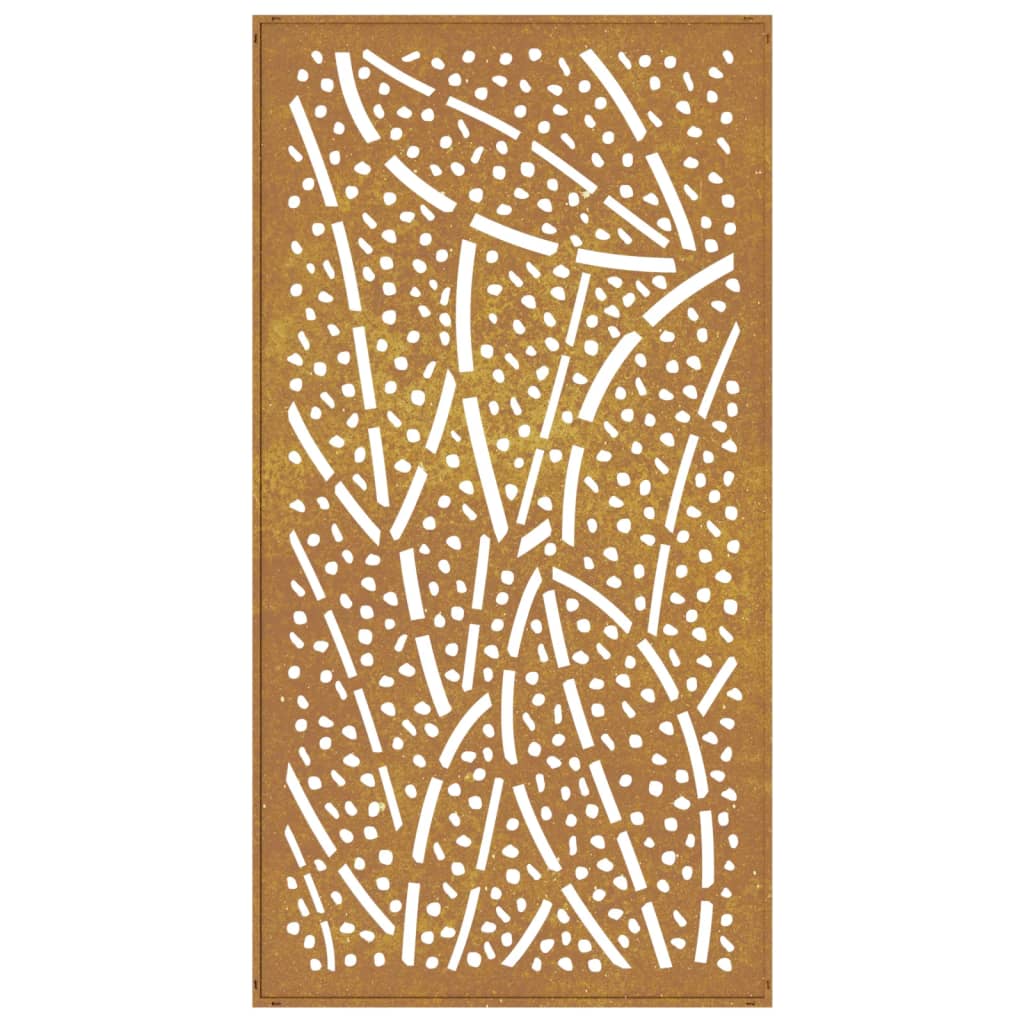 Décoration murale jardin 105x55 cm acier corten design feuille - XIOS